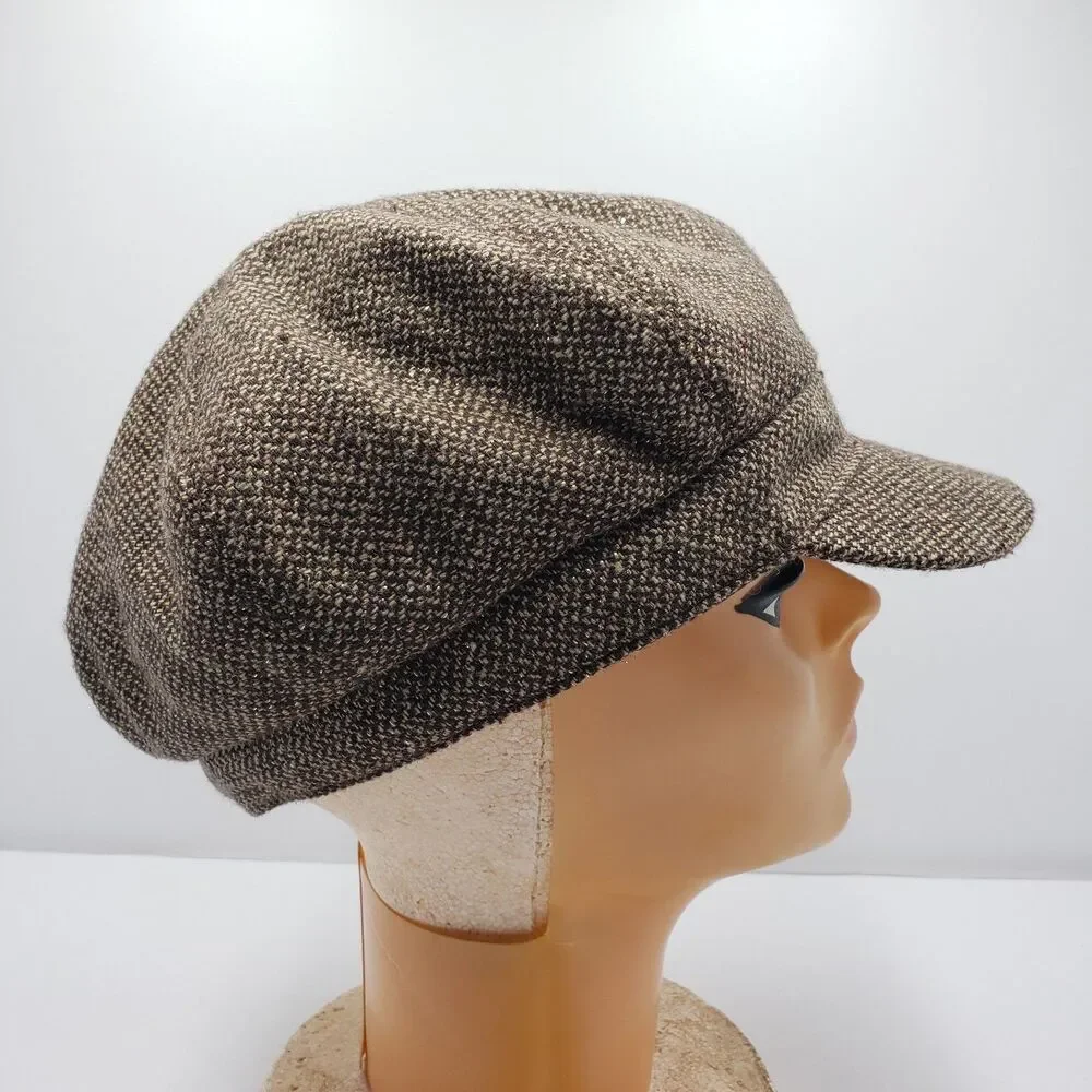 Old Navy 2006 Y2K Women's Cabbie Newsboy Cap Hat Tweed One Size